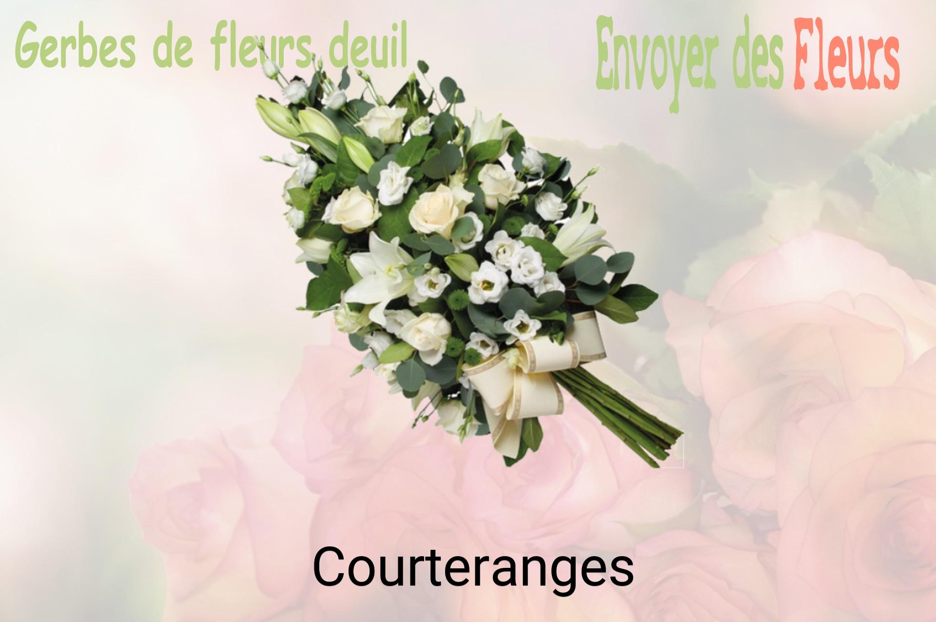 Gerbe de fleurs de deuil livrée à Courteranges